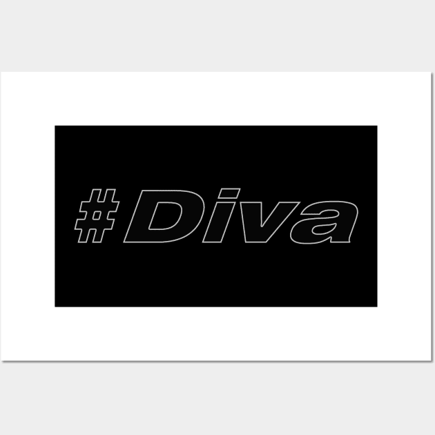 Hashtag Diva Wall Art by artbydesign